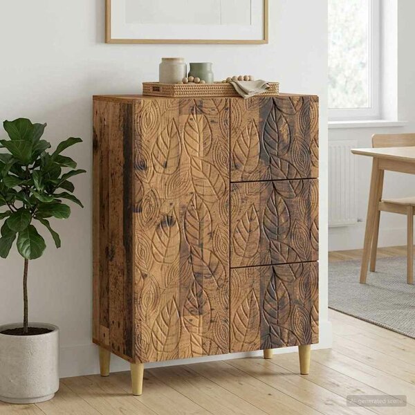 VidaXL Széf Antik Fa 66 x 34,5 x 90 cm Szerelt Fa