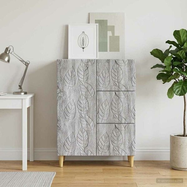 VidaXL Széf Szürke Sonoma 66 x 34,5 x 90 cm Szerelt Fa