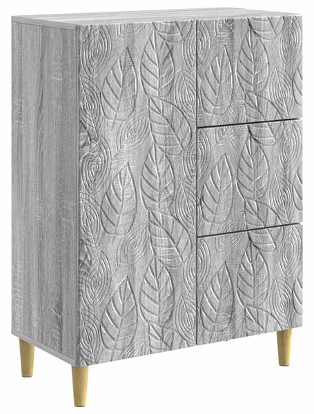 VidaXL Széf Szürke Sonoma 66 x 34,5 x 90 cm Szerelt Fa