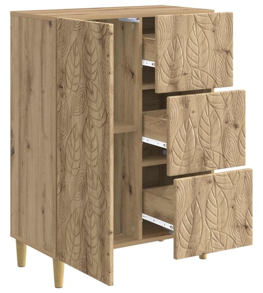 VidaXL Széf Kézműves Tölgy 66 x 34,5 x 90 cm Szerelt Fa