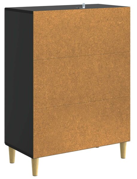 VidaXL Széf Fekete 66 x 34,5 x 90 cm Szerelt Fa
