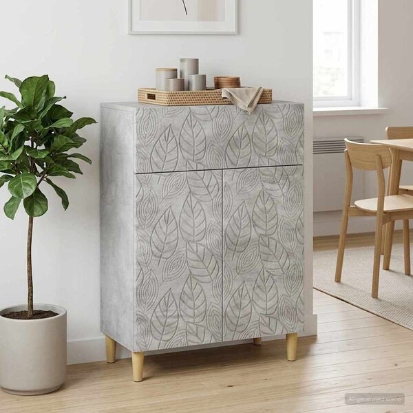 VidaXL Széf Betonszürke 66 x 34,5 x 90 cm Szerelt Fa