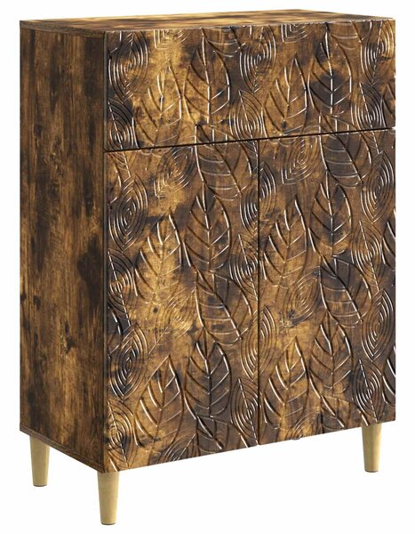 VidaXL Széf Füstös Tölgy 66 x 34,5 x 90 cm Szerelt Fa