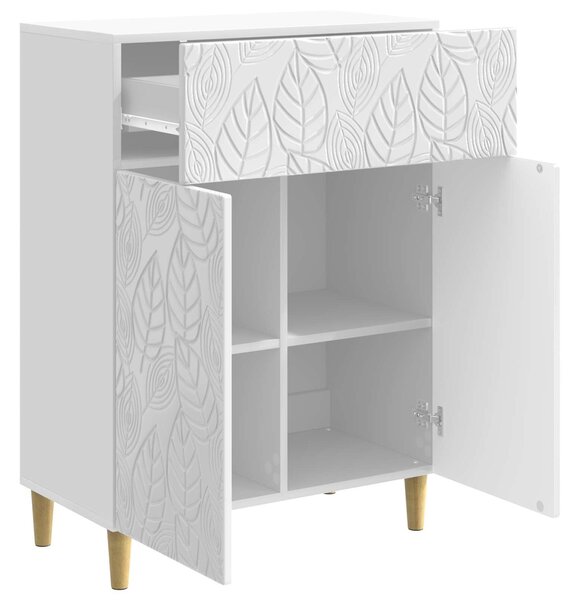VidaXL Széf Magasfényű Fehér 66 x 34,5 x 90 cm Szerelt Fa
