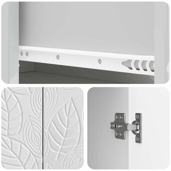 VidaXL Széf Magasfényű Fehér 89 x 34,5 x 60 cm Szerelt Fa