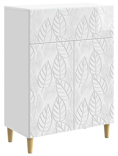VidaXL Széf Magasfényű Fehér 66 x 34,5 x 90 cm Szerelt Fa