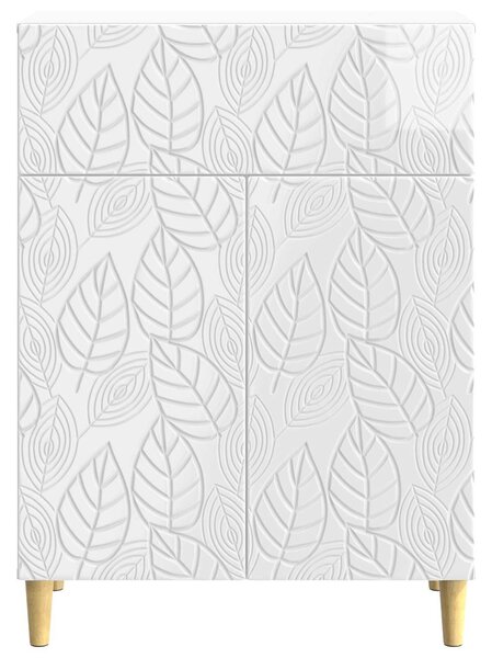 VidaXL Széf Magasfényű Fehér 66 x 34,5 x 90 cm Szerelt Fa