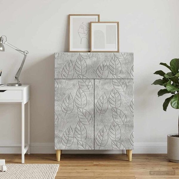 VidaXL Széf Betonszürke 66 x 34,5 x 90 cm Szerelt Fa