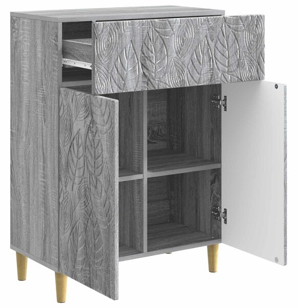 VidaXL Széf Szürke Sonoma 66 x 34,5 x 90 cm Szerelt Fa