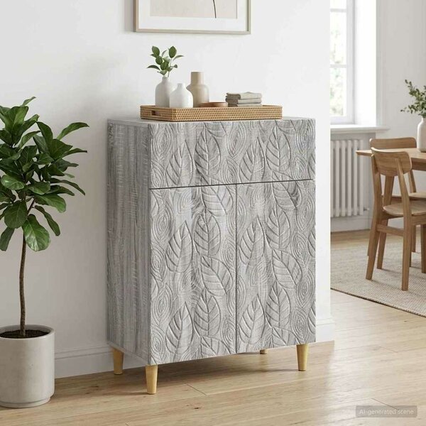 VidaXL Széf Szürke Sonoma 66 x 34,5 x 90 cm Szerelt Fa