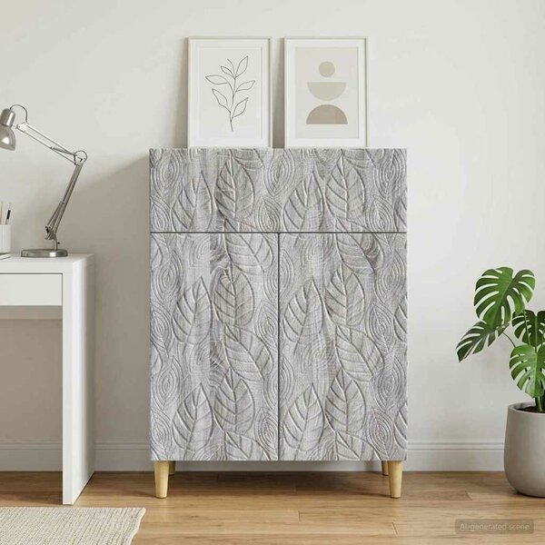 VidaXL Széf Szürke Sonoma 66 x 34,5 x 90 cm Szerelt Fa
