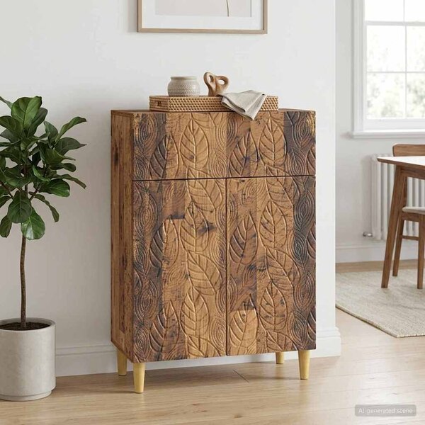 VidaXL Széf Antik Fa 66 x 34,5 x 90 cm Szerelt Fa