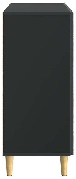 VidaXL Széf Fekete 89 x 34,5 x 80 cm Szerelt Fa