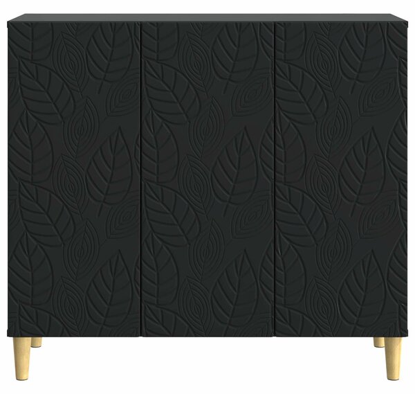 VidaXL Széf Fekete 89 x 34,5 x 80 cm Szerelt Fa