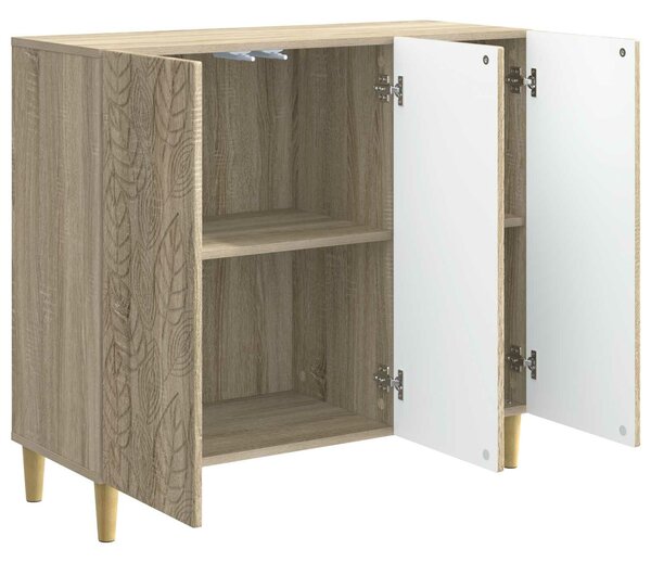 VidaXL Széf Sonoma Tölgy 89 x 34,5 x 80 cm Szerelt Fa