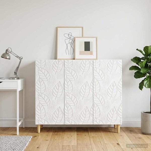 VidaXL Széf Magasfényű Fehér 89 x 34,5 x 80 cm Szerelt Fa