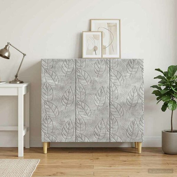 VidaXL Széf Betonszürke 89 x 34,5 x 80 cm Szerelt Fa