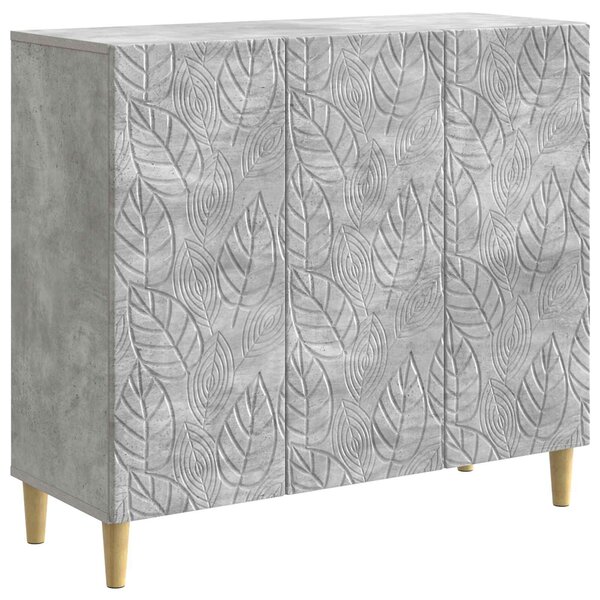 VidaXL Széf Betonszürke 89 x 34,5 x 80 cm Szerelt Fa