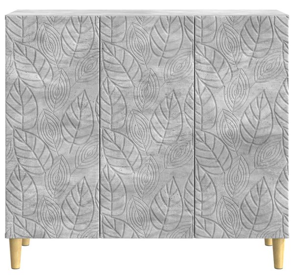 VidaXL Széf Betonszürke 89 x 34,5 x 80 cm Szerelt Fa