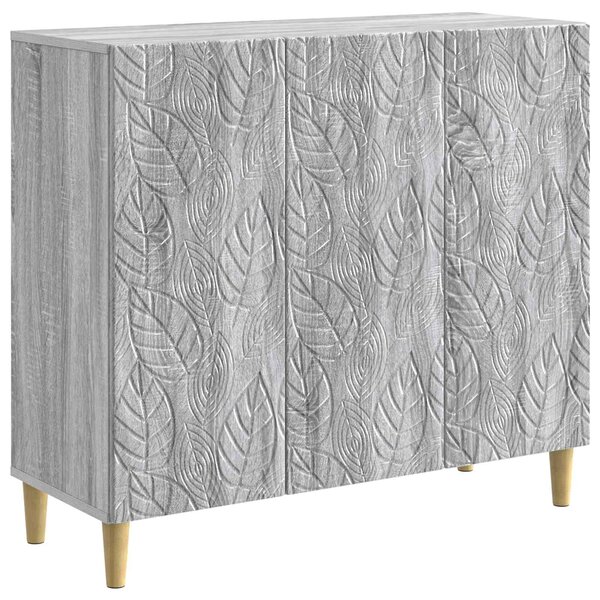 VidaXL Széf Szürke Sonoma 89 x 34,5 x 80 cm Szerelt Fa
