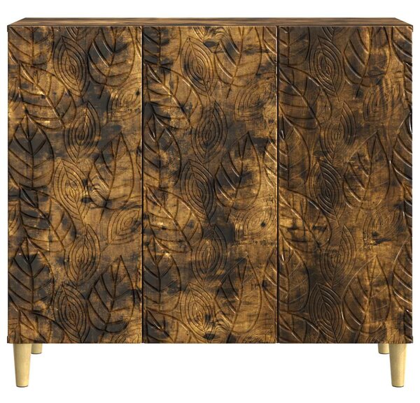 VidaXL Széf Füstös Tölgy 89 x 34,5 x 80 cm Szerelt Fa