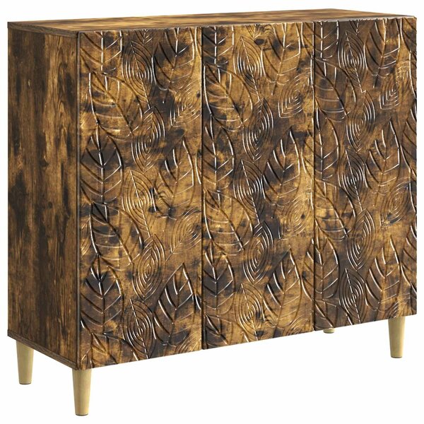 VidaXL Széf Füstös Tölgy 89 x 34,5 x 80 cm Szerelt Fa