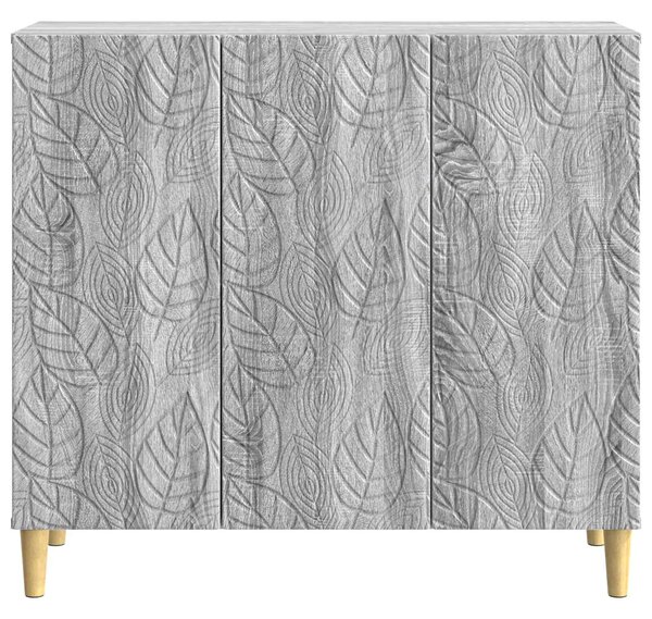 VidaXL Széf Szürke Sonoma 89 x 34,5 x 80 cm Szerelt Fa