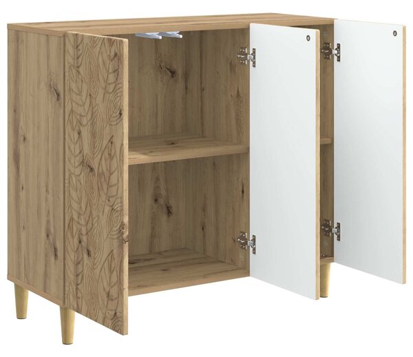 VidaXL Széf Kézműves Tölgy 89 x 34,5 x 80 cm Szerelt Fa
