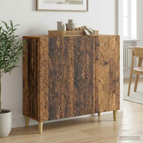 VidaXL Széf Antik Fa 89 x 34,5 x 80 cm Szerelt Fa