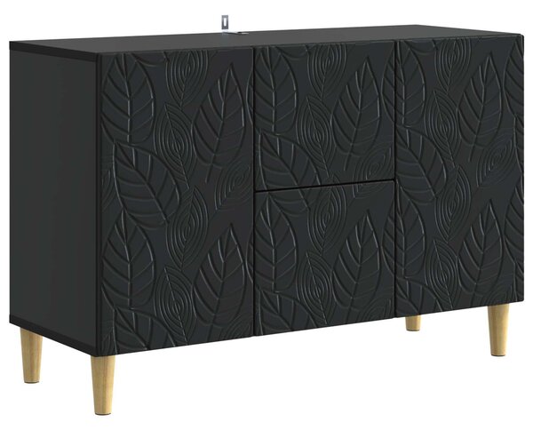 VidaXL Széf Fekete 89 x 34,5 x 60 cm Szerelt Fa