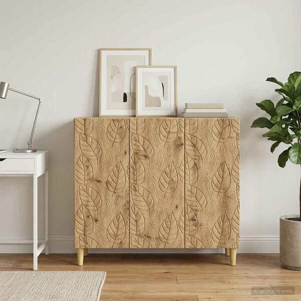 VidaXL Széf Kézműves Tölgy 89 x 34,5 x 80 cm Szerelt Fa