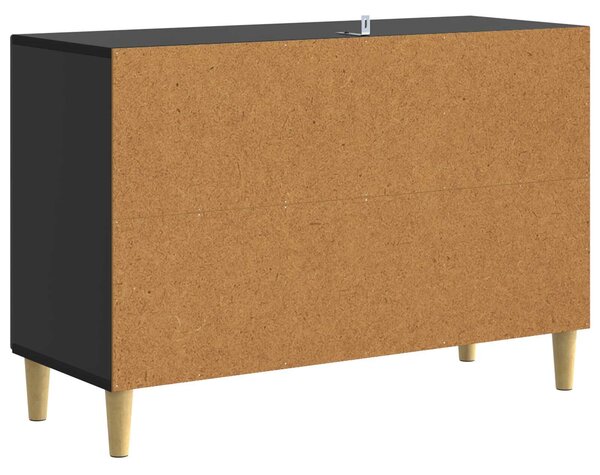 VidaXL Széf Fekete 89 x 34,5 x 60 cm Szerelt Fa