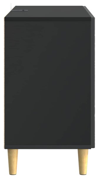 VidaXL Széf Fekete 89 x 34,5 x 60 cm Szerelt Fa