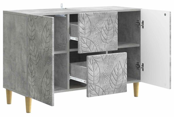 VidaXL Széf Betonszürke 89 x 34,5 x 60 cm Szerelt Fa