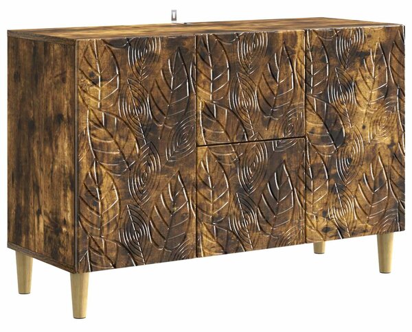 VidaXL Széf Füstös Tölgy 89 x 34,5 x 60 cm Szerelt Fa