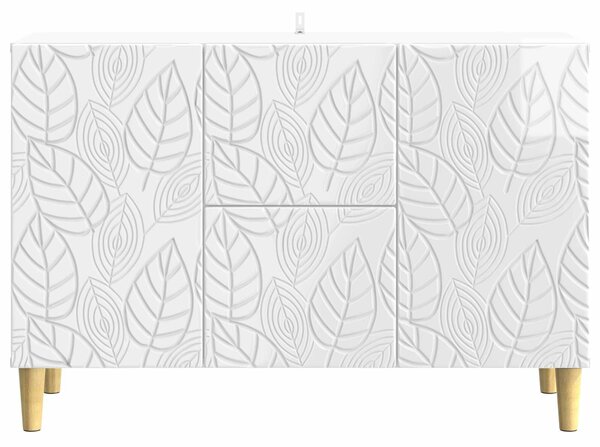 VidaXL Széf Magasfényű Fehér 89 x 34,5 x 60 cm Szerelt Fa