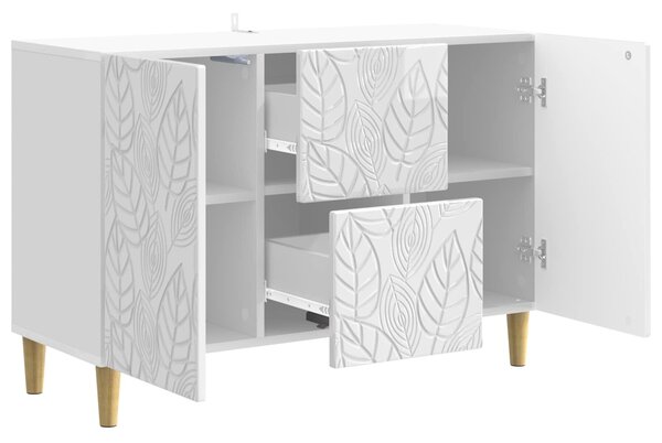 VidaXL Széf Magasfényű Fehér 89 x 34,5 x 60 cm Szerelt Fa