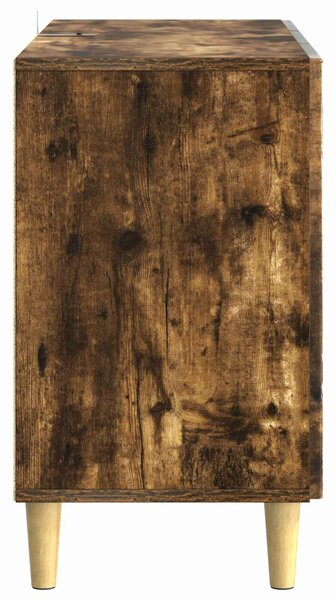 VidaXL Széf Füstös Tölgy 89 x 34,5 x 60 cm Szerelt Fa