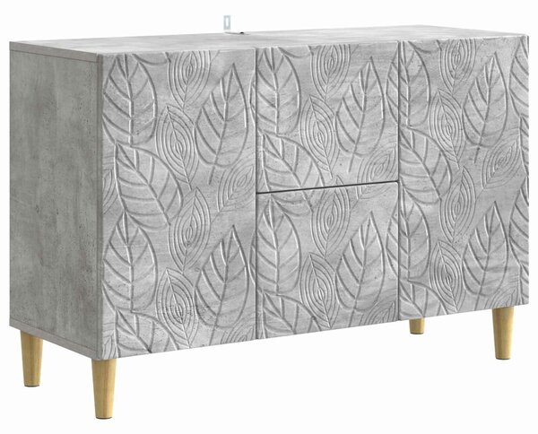 VidaXL Széf Betonszürke 89 x 34,5 x 60 cm Szerelt Fa