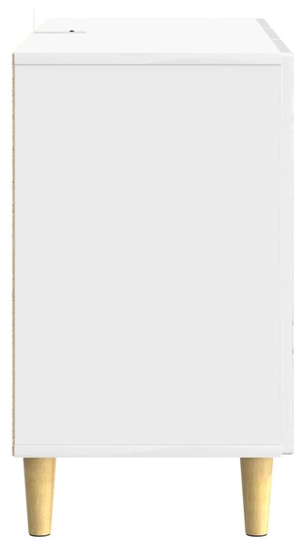 VidaXL Széf Magasfényű Fehér 89 x 34,5 x 60 cm Szerelt Fa