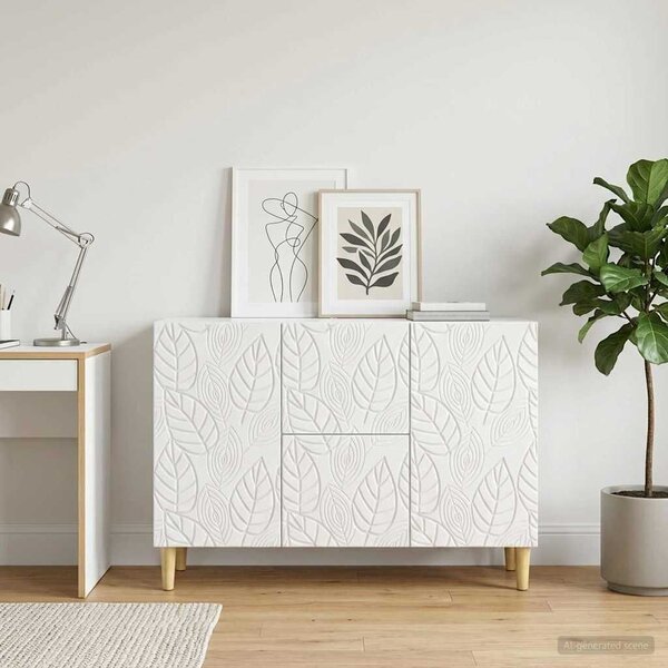 VidaXL Széf Magasfényű Fehér 89 x 34,5 x 60 cm Szerelt Fa
