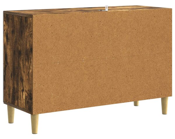 VidaXL Széf Füstös Tölgy 89 x 34,5 x 60 cm Szerelt Fa