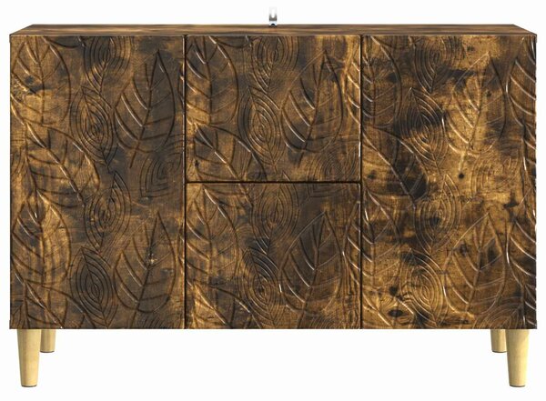 VidaXL Széf Füstös Tölgy 89 x 34,5 x 60 cm Szerelt Fa