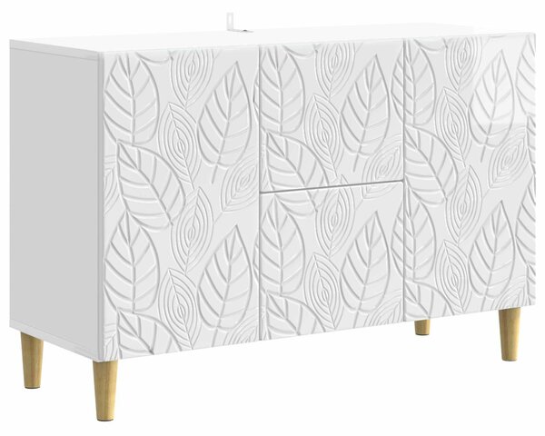 VidaXL Széf Magasfényű Fehér 89 x 34,5 x 60 cm Szerelt Fa