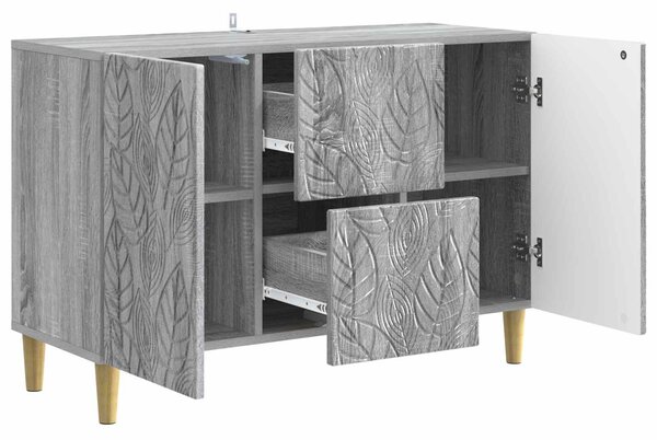 VidaXL Széf Szürke Sonoma 89 x 34,5 x 60 cm Szerelt Fa