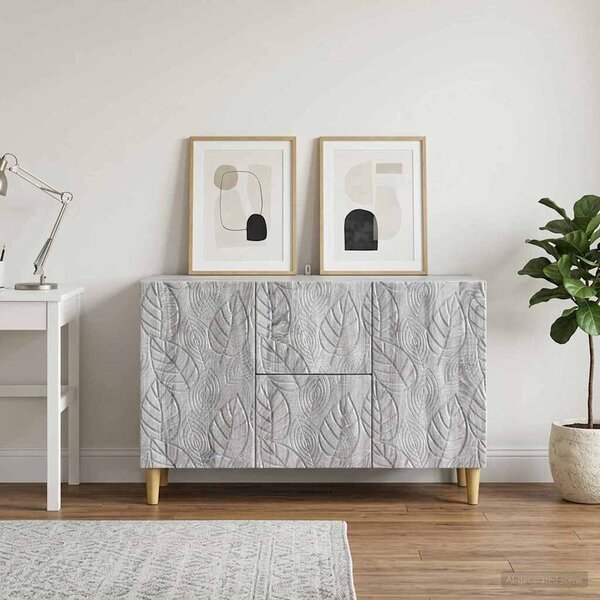 VidaXL Széf Szürke Sonoma 89 x 34,5 x 60 cm Szerelt Fa