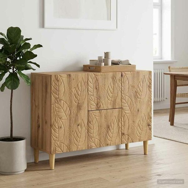 VidaXL Széf Kézműves Tölgy 89 x 34,5 x 60 cm Szerelt Fa