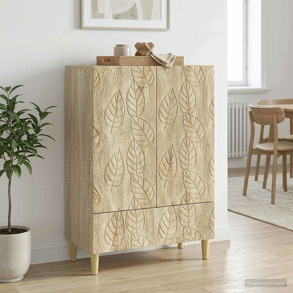 VidaXL Széf Sonoma Tölgy 66 x 34,5 x 95 cm Szerelt Fa
