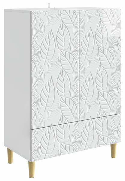 VidaXL Széf Magasfényű Fehér 66 x 34,5 x 95 cm Szerelt Fa