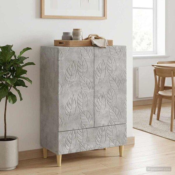 VidaXL Széf Betonszürke 66 x 34,5 x 95 cm Szerelt Fa